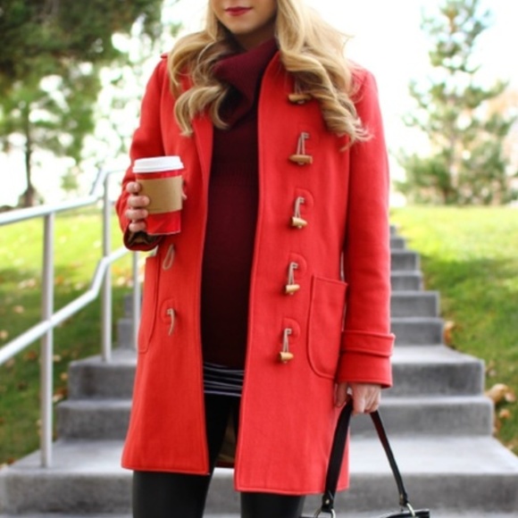 J. Crew Jackets & Blazers - J CREW Toggle duffle wool shearling fur coat